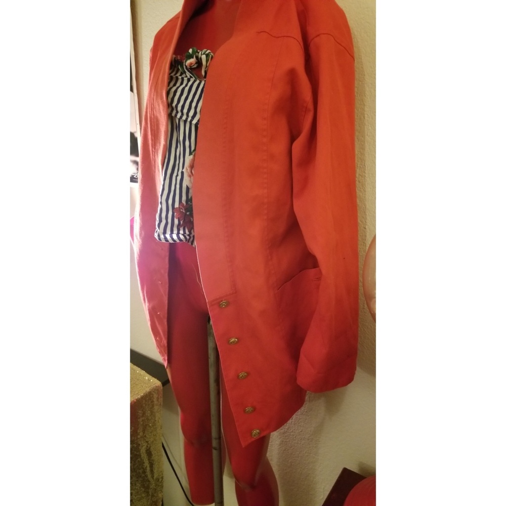 Red cardigan